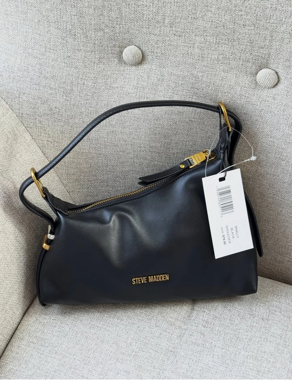 Steve Madden Black Shoulder Bag - Picture 2 of 4